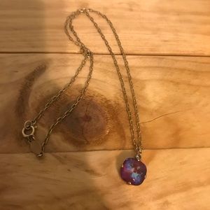 Purple Catherine Popesco stone with a gold chain
